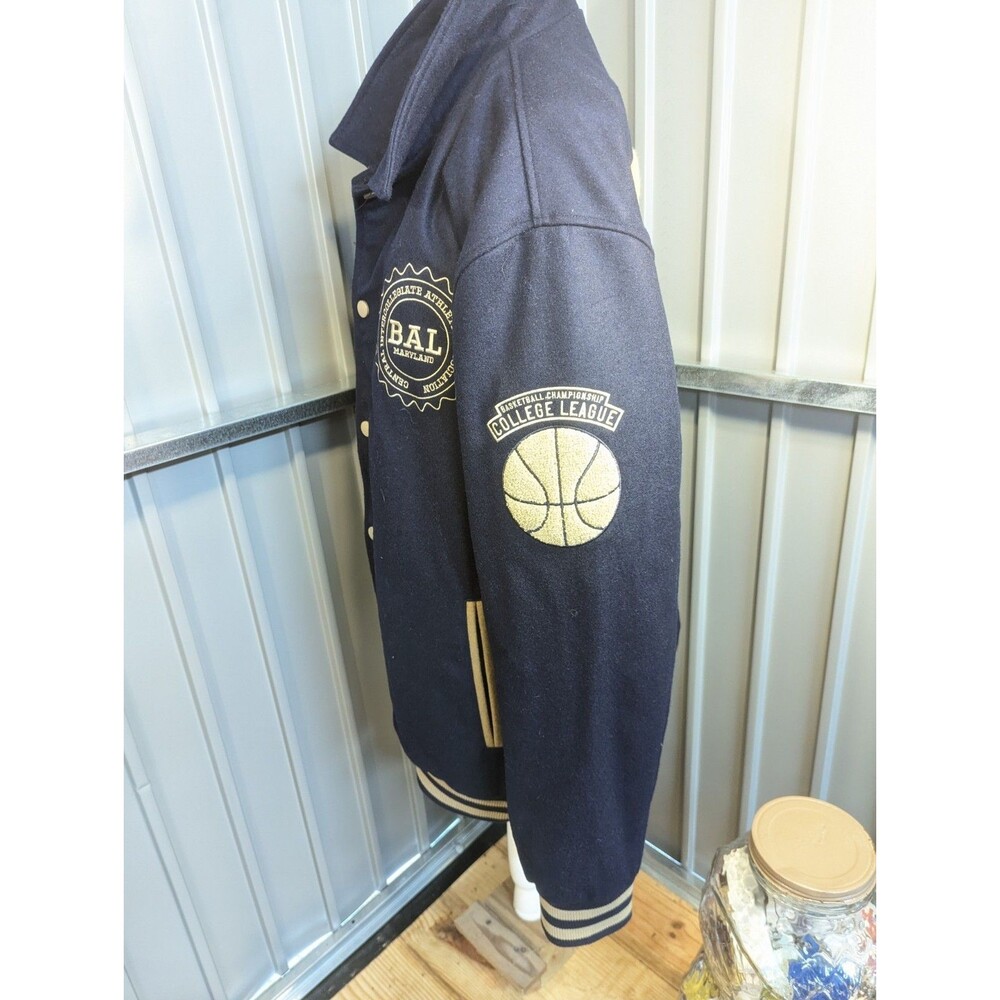 Collegiate Luxe CIAA 1912 Varsity Jacket Men 4XL Navy Blue Wool Chenille... - Picture 7 of 10